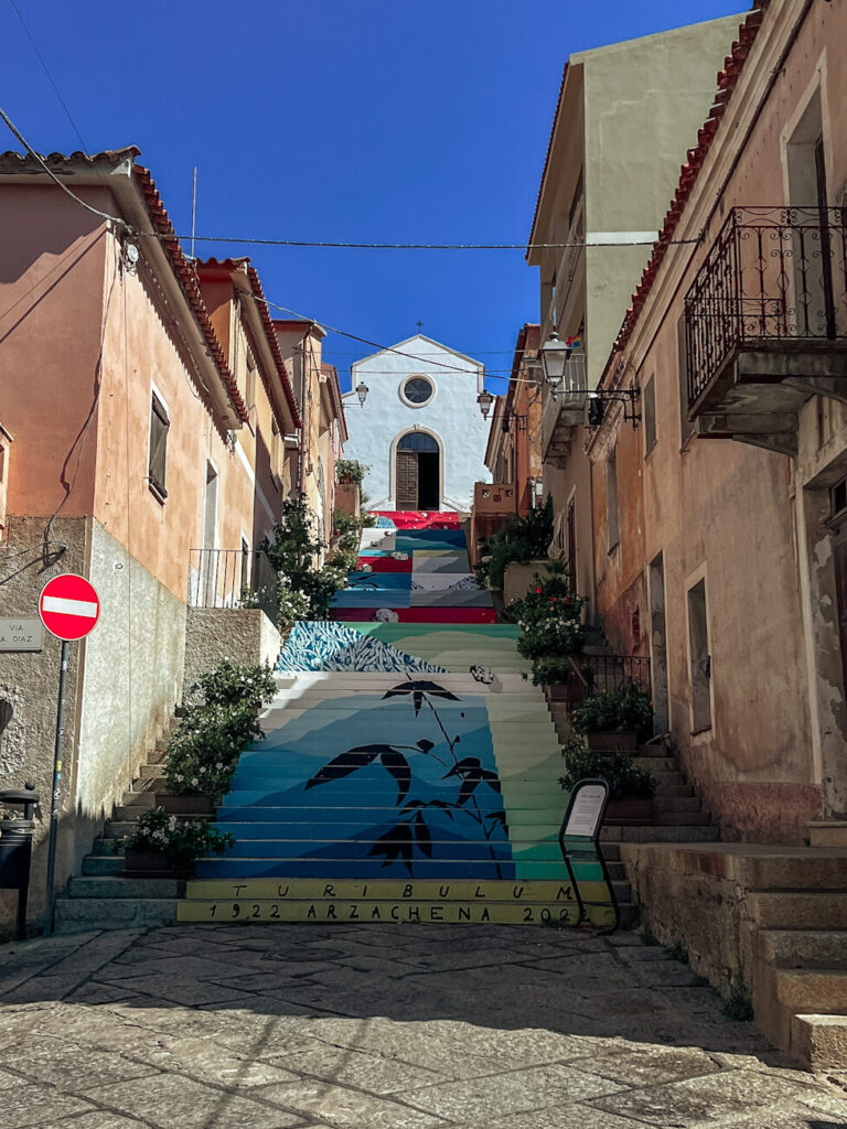 the famous colourful staircase of La Scalinata di Santa Lucia