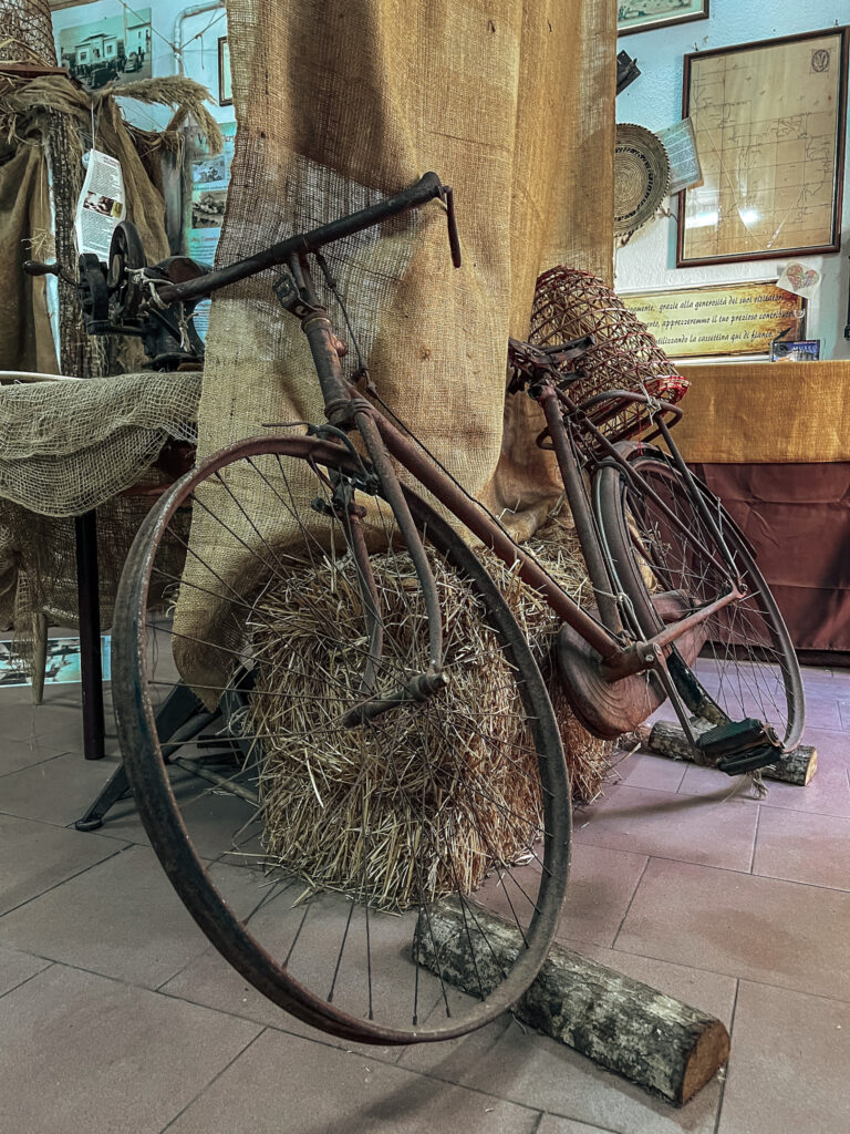 Bicycle in a museum in Arzachena, Sardinia