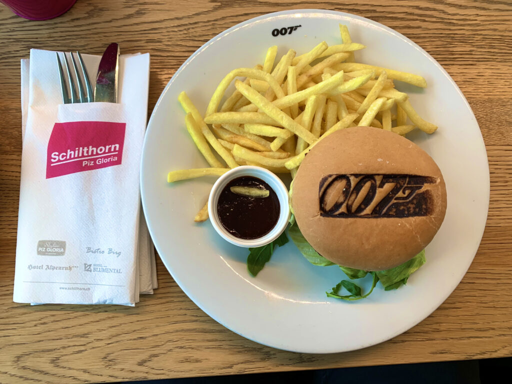 James Bond Burger on The Schilthorn in Switzerland